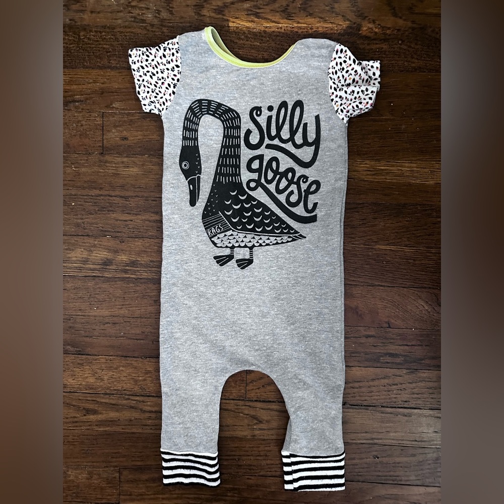 Rags to Raches Gray Silly Goose One Piece